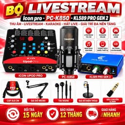 Combo Livestream ICON Upod Pro + Micro PC-K850 + KL589 Pro Gen 2, Bộ Thu Âm Livestream Karaoke Hát Live Kèm Phụ Kiện 1
