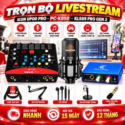 Combo Livestream ICON Upod Pro + Micro PC-K850 + KL589 Pro Gen 2, Bộ Thu Âm Livestream Karaoke Hát Live Kèm Phụ Kiện 6