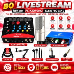 Bộ Livestream ICON Upod Pro + PC-K200 Gen2 + KL589 Pro Gen 2, Combo Thu Âm Livestream Karaoke Hát Live Kèm Phụ Kiện 1