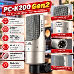 Bộ Livestream ICON Upod Pro + PC-K200 Gen2 + KL589 Pro Gen 2, Combo Thu Âm Livestream Karaoke Hát Live Kèm Phụ Kiện 4