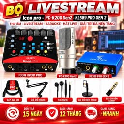 Bộ Livestream ICON Upod Pro + PC-K200 Gen2 + KL589 Pro Gen 2, Combo Thu Âm Livestream Karaoke Hát Live Kèm Phụ Kiện 6