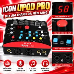 Bộ Livestream Upod Pro + P120 + NMC-AUDIO SC378 Pro Full Combo Thu Âm Livestream Karaoke Hát Live Kèm Phụ 6