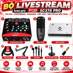 Bộ Livestream Upod Pro + P120 + NMC-AUDIO SC378 Pro Full Combo Thu Âm Livestream Karaoke Hát Live Kèm Phụ 4