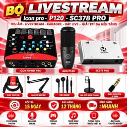 Bộ Livestream Upod Pro + P120 + NMC-AUDIO SC378 Pro Full Combo Thu Âm Livestream Karaoke Hát Live Kèm Phụ 5