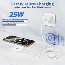 Đế Sạc Không Dây Từ Tính XO JH025 Qi2.2 25W, Thiết Kế Siêu Mỏng, Kèm Cáp Type-C 1.2m 4
