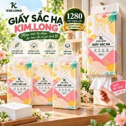 Khăn Giấy Sắc Hạ TOPGIA 1280 Tờ 4 Lớp: Mềm Mịn, Dai Bền, Thấm Hút Tốt, Thích Hợp Cho Gia Đình. 3