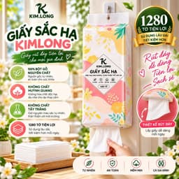 Khăn Giấy Sắc Hạ TOPGIA 1280 Tờ 4 Lớp: Mềm Mịn, Dai Bền, Thấm Hút Tốt, Thích Hợp Cho Gia Đình. 1