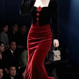 (47-90 KG) ĐẦM AMBER, CHẤT NHUNG MỀM BÓNG, FORM NHÚN EO ĐUÔI CÁ, TIỂU THƯ 3