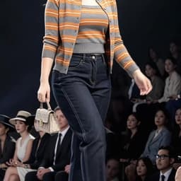 (47-90 KG) COMBO ÁO SỌC CAM XÁM, CHẤT COTTON IN SỌC CO GIÃN, FORM CARDIGAN THANH THOÁT, DỄ MẶC 3