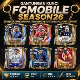 [Mùa 26TOTS ] Móc Khóa Cầu Thủ Thẻ Cầu Thủ FC Mobile Mùa Thẻ 26TOTS - - Wight Hueshop 1