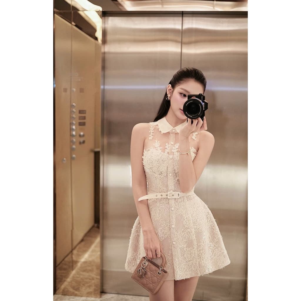 CHOUCHOU ĐẦM REN SM THẮT EO THỜI TRANG THIẾT KẾ
