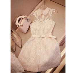 CHOUCHOU ĐẦM REN SM THẮT EO THỜI TRANG THIẾT KẾ 3