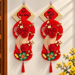 Căp Đối Mành Tết Trang Trí Nhà Cửa - Set Mành Treo Tường 2027 1