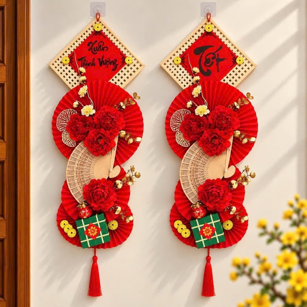 Căp Đối Mành Tết Trang Trí Nhà Cửa - Set Mành Treo Tường 2027