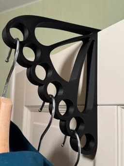 Móc Treo Cửa 7 Móc Áo - Treo Quần Áo, Áo Khoác, Ba Lô - Nhựa Cao Cấp - Sau Cánh Cửa Phòng Ngủ, Tủ Quần Áo 2