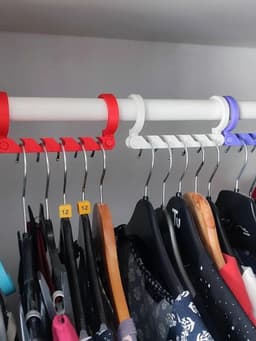 Móc Treo Quần Áo Tiết Kiệm Diện Tích - Treo 5 Móc Áo - Nhựa Cao Cấp - Tủ Quần Áo, Phòng Ngủ 3