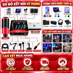 Combo Livestream ICON Upod Pro + Micro PC-K320 + NMC-AUDIO SC378 Pro Kèm Full Phụ Kiện, Bộ Thu Âm Karaoke Hát Live 2