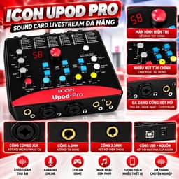 Combo Livestream ICON Upod Pro + Micro PC-K320 + NMC-AUDIO SC378 Pro Kèm Full Phụ Kiện, Bộ Thu Âm Karaoke Hát Live 4