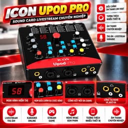 Bộ Livestream PC-K200 Gen2 + Icon Upod Pro + NMC-AUDIO SC378 Pro, Combo Micro Thu Âm Sound Card Livestream Karaoke Hát L 3