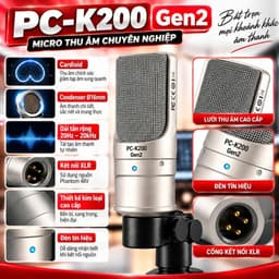 Bộ Livestream PC-K200 Gen2 + Icon Upod Pro + NMC-AUDIO SC378 Pro, Combo Micro Thu Âm Sound Card Livestream Karaoke Hát L 4