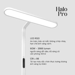 Kyvian Đèn Sàn Làm Việc Bảo Vệ Mắt Halo Pro 60W 3986 Lumen CRI 98 Đèn Cây Đứng 2 Vùng Ánh Sáng Độc Lập by Velix 2