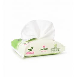 [HÀNG MỚI VỀ] Khăn Ướt Bonami Gói 20/80/100 tờ Không Mùi hoặc Mùi Hương Trà Xanh Chính Hãng, An Toàn Cho Làn Da Bé 4