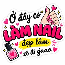 Decal TRANG TRÍ TIỆM NAIL, MI, SPA, TIỆM TÓC -stick bóc dán kính chống nước, chống nắng dán ngoài trời, decor quán 2