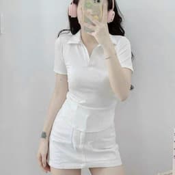 Áo Kiểu Nữ Đẹp Sang Chảnh Bigsize ESHOP Áo Thun Nữ Cổ Trụ Vạt Bầu Tay Ngắn Áo Phong Nữ Xinh MS033 3