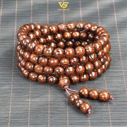 Vòng gỗ Mun Đuôi Công 108 hạt - Size hạt 6/7/8mm cho Nam và Nữ - Để mộc vân đẹp | Vua Vòng Gỗ 3