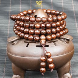 Vòng gỗ Mun Đuôi Công 108 hạt - Size hạt 6/7/8mm cho Nam và Nữ - Để mộc vân đẹp | Vua Vòng Gỗ 5