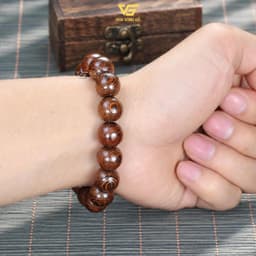 Vòng gỗ Mun Đuôi Công vân đẹp tự nhiên cho nam nữ - kiểu Hạt tròn, Đốt trúc, 108 hạt | Vua Vòng Gỗ 3