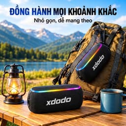 Loa Bluetooth XDODO X8 III 60W + dây+Thẻ SD – Bass Mạnh, Bluetooth 5.3, Chống Nước IPX7 4