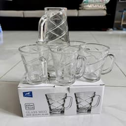 Bộ 6 Ly Thủy Tinh Có Quai G-HORSE 225ml và Red Cherry ZB12A 280ml 4