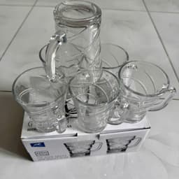 Bộ 6 Ly Thủy Tinh Có Quai G-HORSE 225ml và Red Cherry ZB12A 280ml 3
