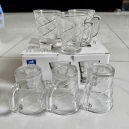 Bộ 6 Ly Thủy Tinh Có Quai G-HORSE 225ml và Red Cherry ZB12A 280ml 5