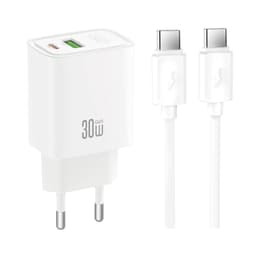 Củ Sạc Nhanh XO CE54 30W, 2 Cổng USB-C USB-A, Hỗ Trợ PPS, Sạc Đồng Thời Hai Thiết Bị 2