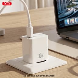 Củ Sạc Nhanh XO CE54 30W, 2 Cổng USB-C USB-A, Hỗ Trợ PPS, Sạc Đồng Thời Hai Thiết Bị 4