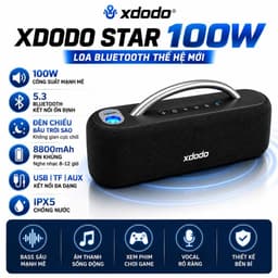 Loa Máy Chiếu Ngôi Sao XDODO 100W – Bass Sâu, Bluetooth, IPX5 Chống Thấm Nước Cho Cắm Trại & Vui Vẻ Ngoài Trời 7