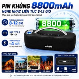 Loa Máy Chiếu Ngôi Sao XDODO 100W – Bass Sâu, Bluetooth, IPX5 Chống Thấm Nước Cho Cắm Trại & Vui Vẻ Ngoài Trời 6
