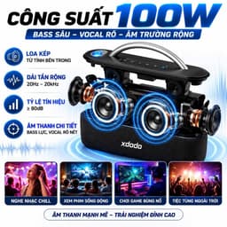 Loa Máy Chiếu Ngôi Sao XDODO 100W – Bass Sâu, Bluetooth, IPX5 Chống Thấm Nước Cho Cắm Trại & Vui Vẻ Ngoài Trời 3