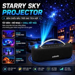 Loa Máy Chiếu Ngôi Sao XDODO 100W – Bass Sâu, Bluetooth, IPX5 Chống Thấm Nước Cho Cắm Trại & Vui Vẻ Ngoài Trời 4