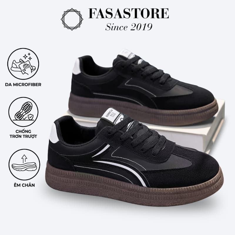 [TẶNG LÓT CSN] Giày Sneaker Nam FASASTORE Đế Cao Êm Chân, Phong Cách Hàn Quốc Trẻ Trung Dễ Phối Đồ