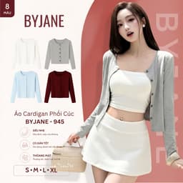 [MÀU MỚI] Áo Khoác Cardigan Nữ Dáng Dài Có Cúc Basic Thanh Lịch BYJANE – 945 1