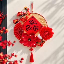 Mành Tết Tròn Trang Trí Tết - Set Trang Trí Tết 2027 1