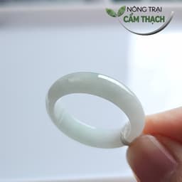[Nông Trại Cẩm Thạch] Nhẫn Ngọc Cẩm Thạch Phỉ Thúy Bạch Ngọc Nếp Mịn Tự Nhiên Type A kèm kiểm định, độ hoàn hảo cao 4