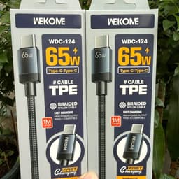 Cáp Sạc Nhanh 30W Remax RC-C021 C-C (2 Đầu Type-c) Dài 2M và 65W Wekome Wdc-124 1M 9