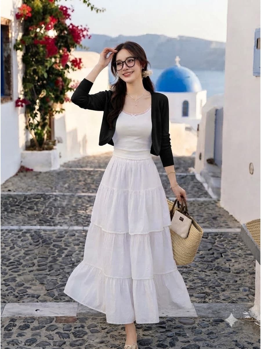 Áo khoác dáng lửng ngắn cardigan MỎNG NHẸ MÁT TRƠN, LYNLUX, áo kiểu mặc bên ngoài nữ tay dài vải cotton giấy cao cấp A15