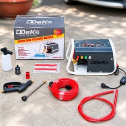 Máy xịt rửa xe 3000W DDEKO/DEKO DK-P1401, Piston 14mm, áp lực 150 Bar, lưu lượng 15L/p, dây 15m, CB chống giật. 6