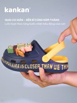 Dép Sục Cho Bé Trai 3D Nổi KanKanStore Dép Cài Quai Chống Trơn Trượt 2 Lớp Êm Chân KA160 8