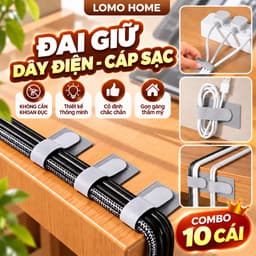 Đai giữ cáp, cố định dây điện LOMO thiết kế thông minh, không cần khoan đục, nẹp gọn gàng không gian nhà bạn 2